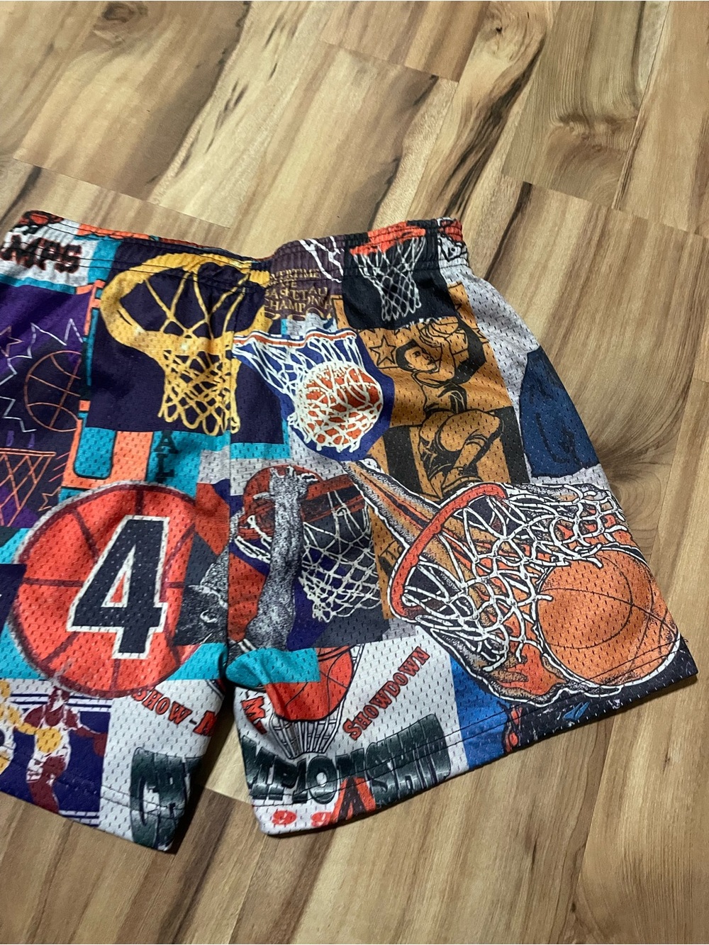 Overtime Melo Vintage Performance Shorts Mesh Basketball Graffiti Multi S - Picture 3 of 7
